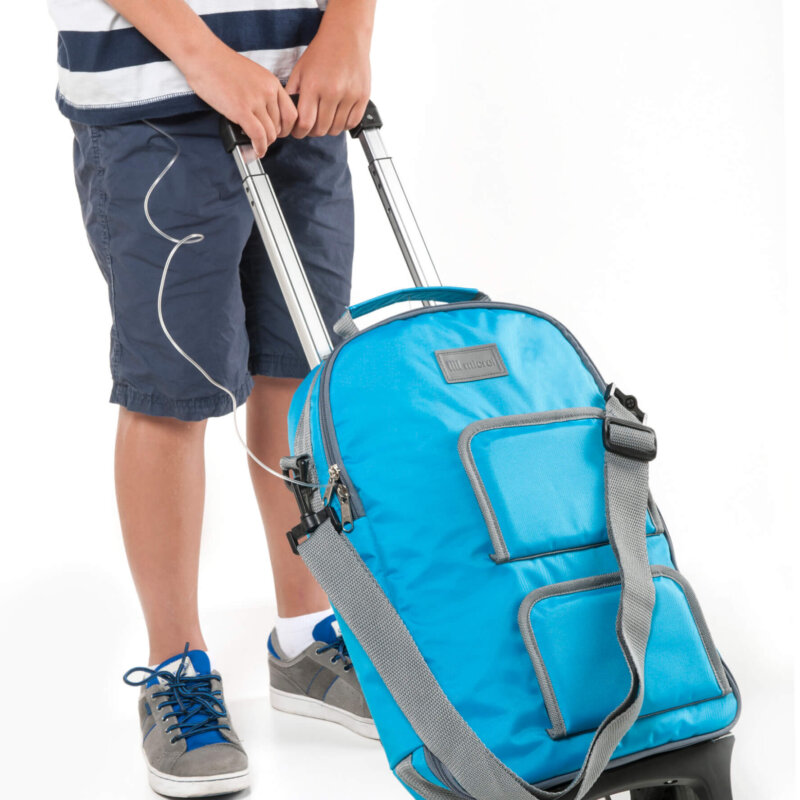 Blue Rucksack 2 pumps 3L with wheels